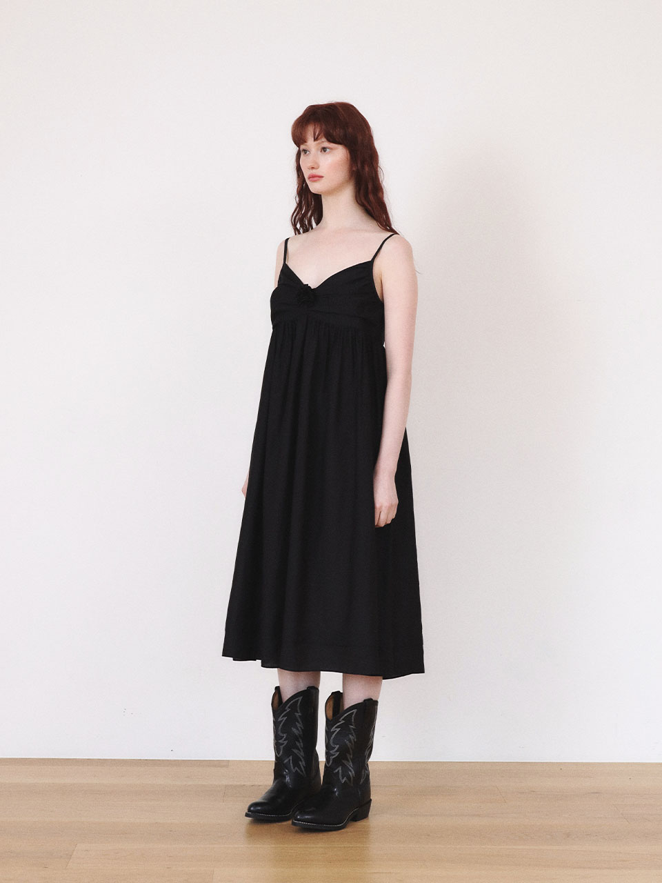 corsage dress [black]